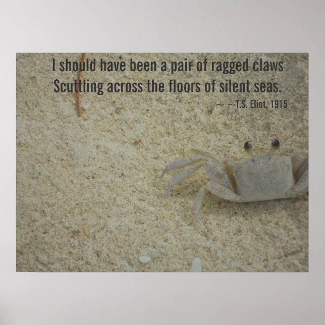 Ragged Crab Claws Poem Poster (Front)
