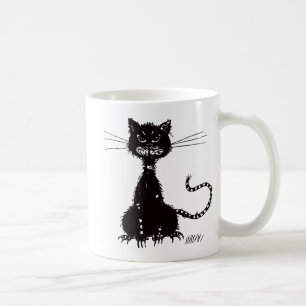 Ragged Evil Black Cat Coffee Mug