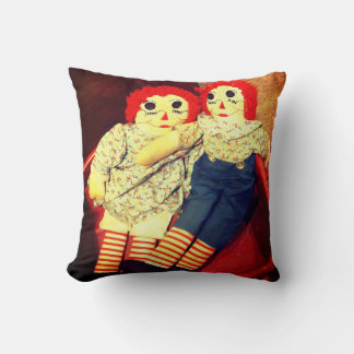 Raggedy Ann and Andy Doll Throw Pillow
