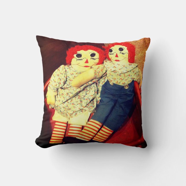 Raggedy Ann and Andy Doll   Throw Pillow (Front)