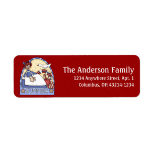 Raggedy Doll Summer Season Return Address Label
