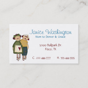 Raggedy Dolls Custom Mommy Card