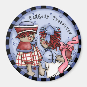 Raggedy Treasures Country Annie and Andy Magnet