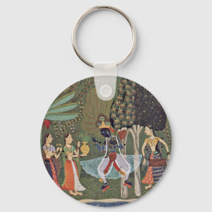 Râginâ Vasanta (Spring) Krishna Dancing To The M Keychain