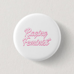 Raging Feminist Doll  1 Inch Round Button