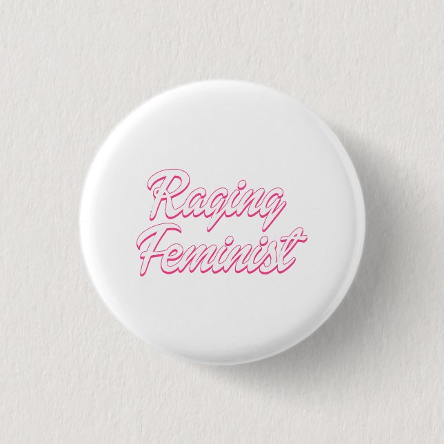 Raging Feminist Doll  1 Inch Round Button (Front)