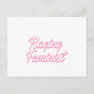 Raging Feminist Doll  Holiday Postcard