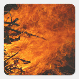 Raging Fire Square Sticker