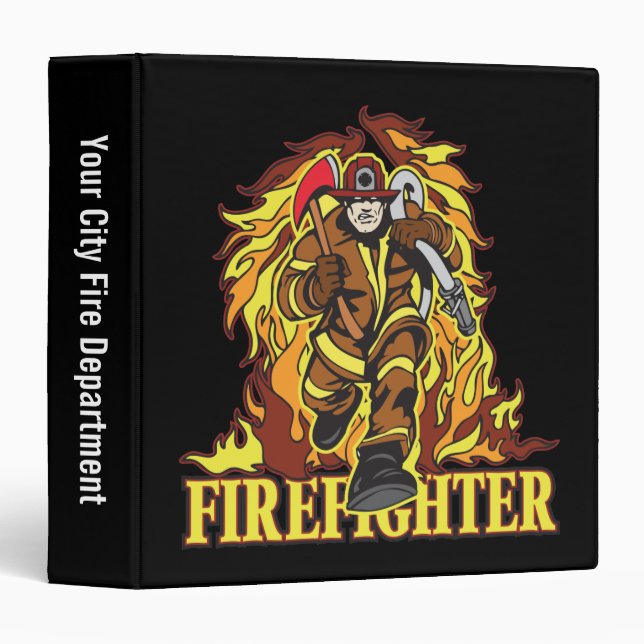 Raging Flames Firefighter Binder (Front/Spine)