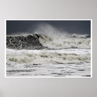 Raging Seas Of Hurricane Sandy Poster