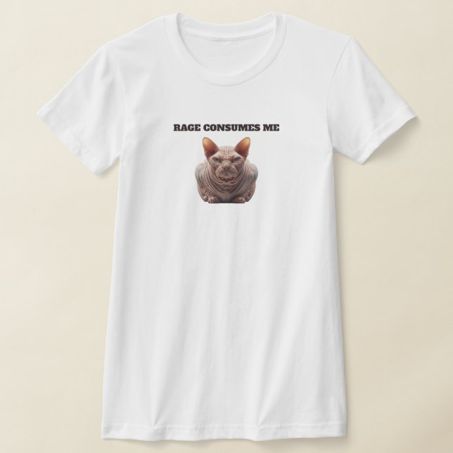 Raging Sphynx Cat T-Shirt (Laydown)