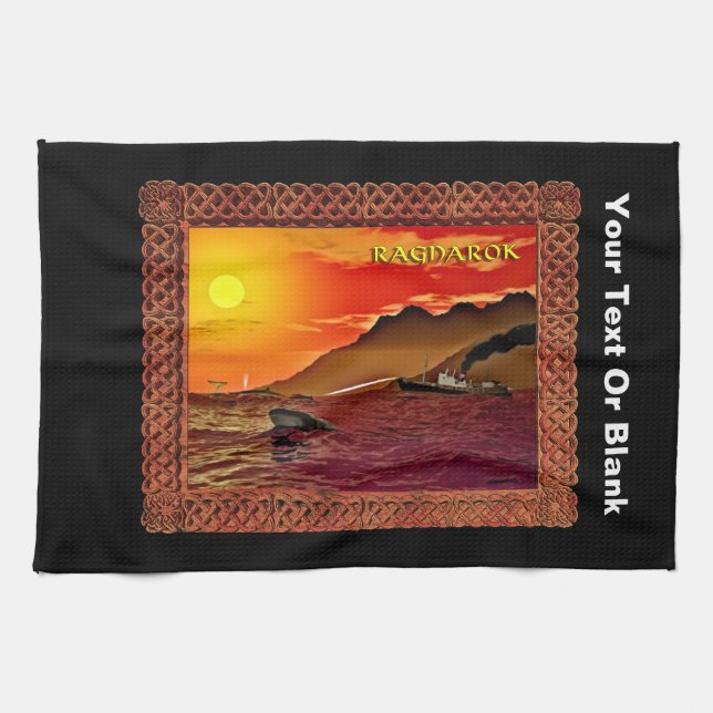 Ragnarok For Whales Kitchen Towel (Horizontal)