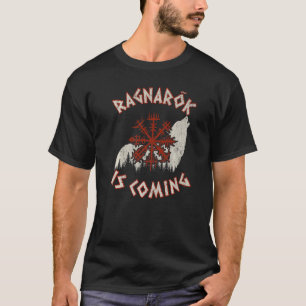 Ragnarok Is Coming Wolf Vegvisir Viking Vikings   T-Shirt