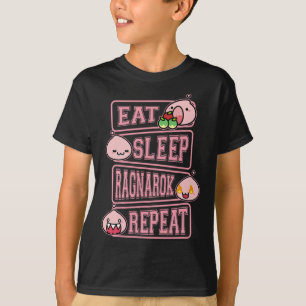 Ragnarok Poring Eat Sleep Repeat Gamer Meme Tee