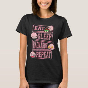 Ragnarok Poring Eat Sleep Repeat Gamer Meme Tee 