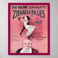 Ragtime Suffragette 1910's Sheet Music Cover Copy