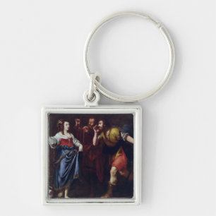 Rahab and the Emissaries of Joshua Keychain