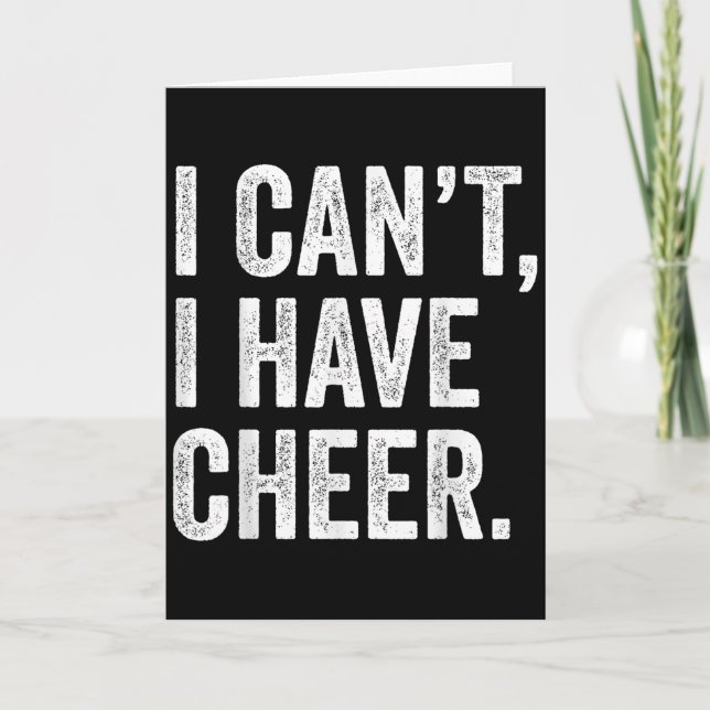 Rahiltees Co. I Can't I Have Cheer Cheerleader - B Card (Front)