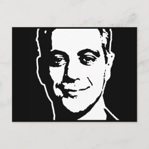 RAHM EMANUEL INK ART POSTCARD