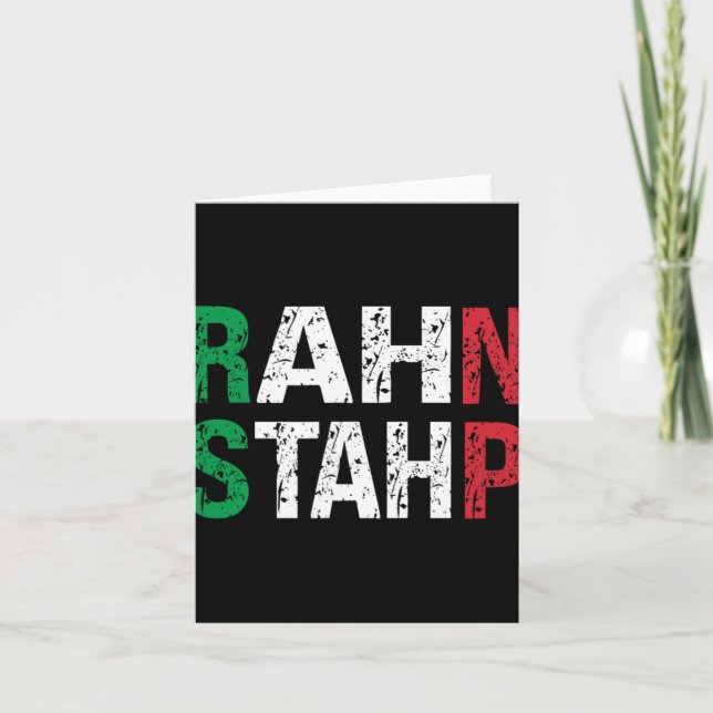 Rahn Staph New Jersey Garden Nj Shore Italian Flag Card (Front)