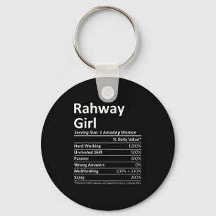 Rahway Girl Nj New Jersey Funny City Home Roots Us Keychain