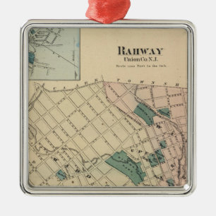 Rahway, NJ Metal Ornament