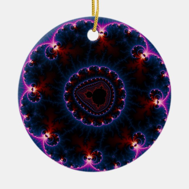 Rai - Fractal Art Ceramic Ornament (Front)