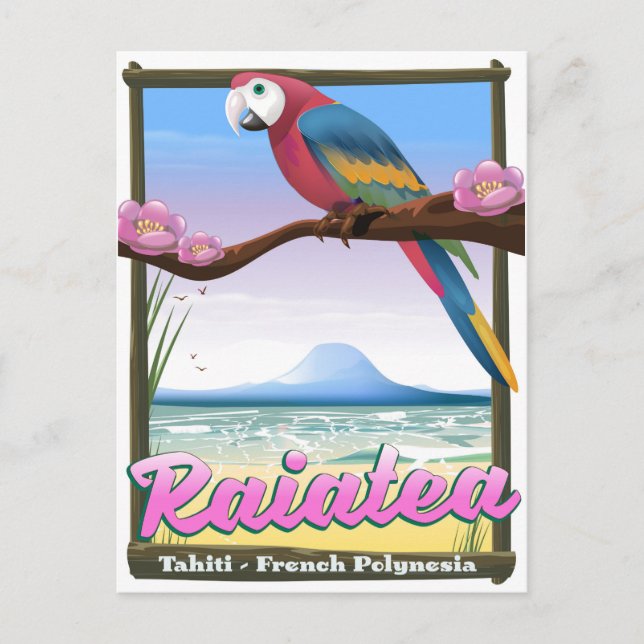 Raiatea Society Islands,Tahiti,French Polynesia. Postcard (Front)