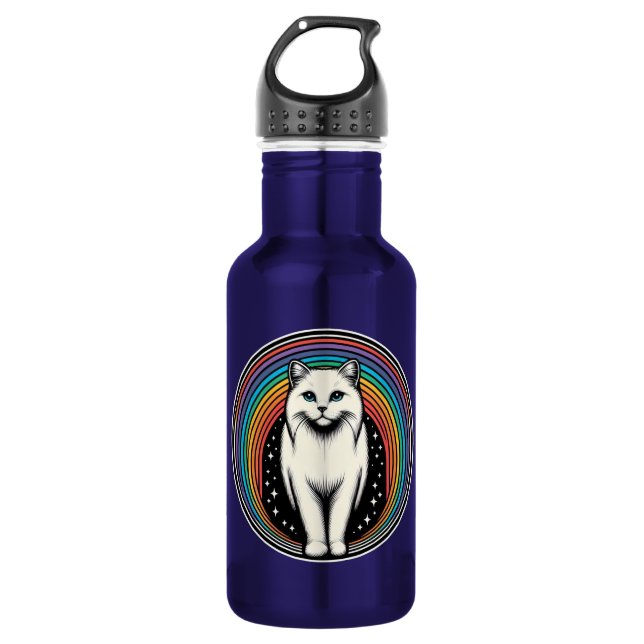 Raibow Cat 532 Ml Water Bottle (Front)