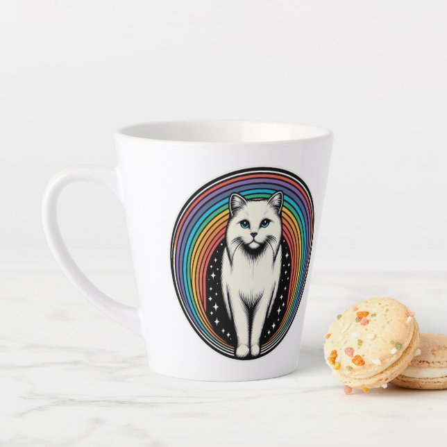 Raibow Cat Latte Mug (In Situ)