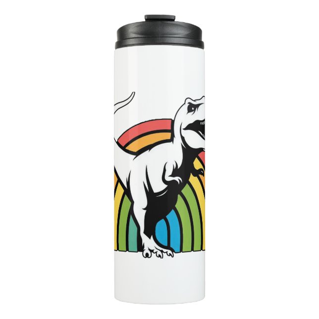 Raibow T-Rex Thermal Tumbler (Front)