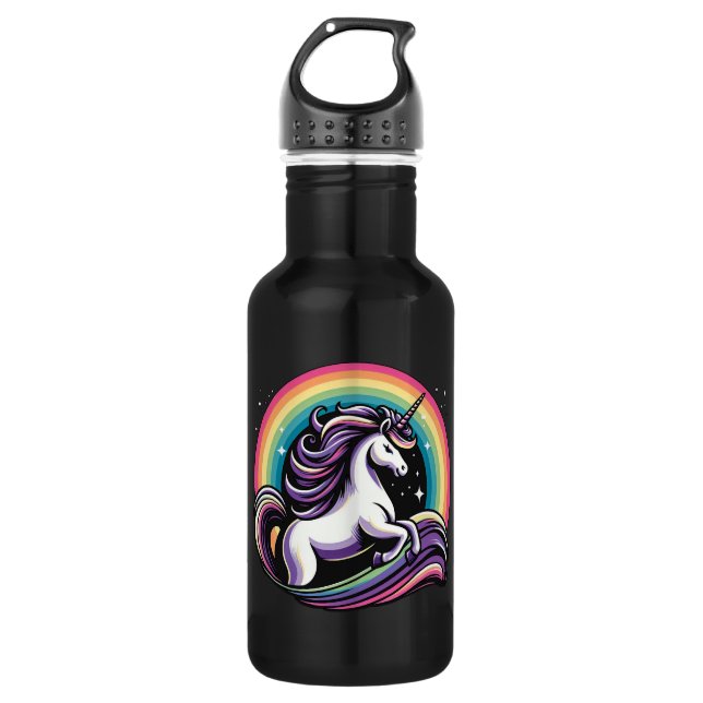 Raibow Unicorn 532 Ml Water Bottle (Front)
