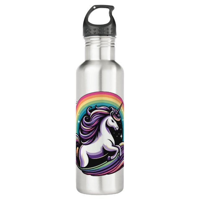 Raibow Unicorn 710 Ml Water Bottle (Front)