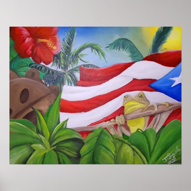 Raices 8 Puerto rican art Poster (Front)