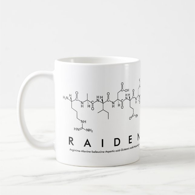 Raiden peptide name mug (Left)