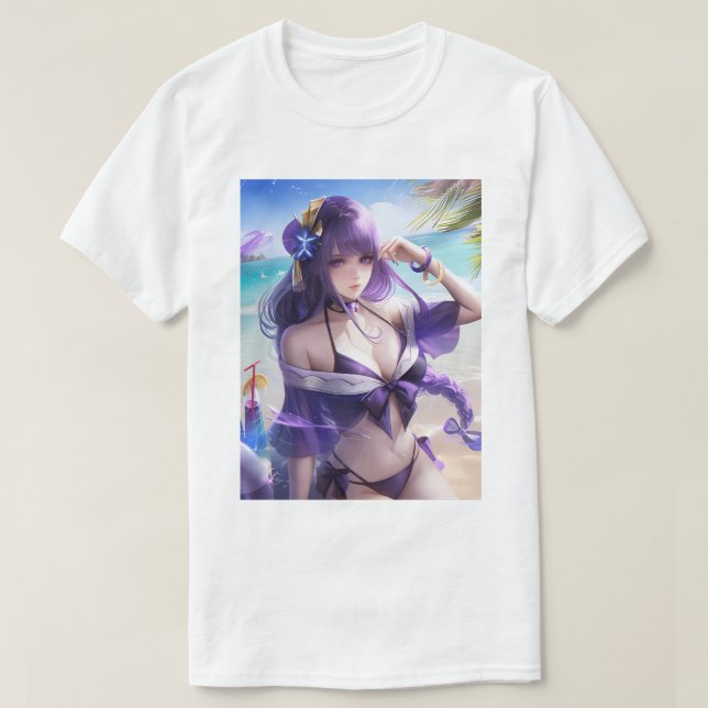 Raiden Shogun Swimsuit 59 T-Shirt (Design Front)