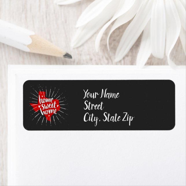 Raider Red and Black Home, Sweet Home - Texas (Insitu)