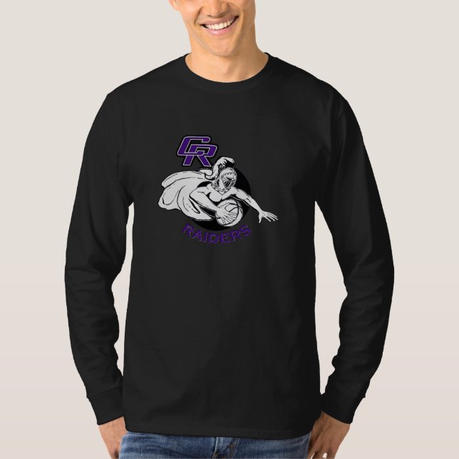 Raiders Black Long Sleeve Unisex T-Shirt (Front)