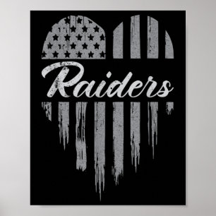 Raiders Heart Name Men Women Girl Kid Poster