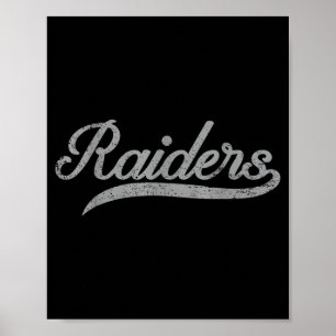 Raiders Name Usa Flag Gift Men Women Boy Girl  Poster