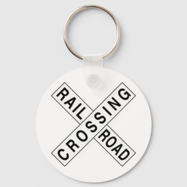 RAIL ROAD CROSSING KEYCHAIN (Front)