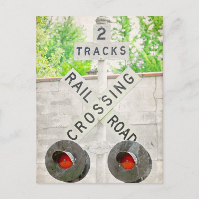 Rail Road Crossing Postcard (Front)