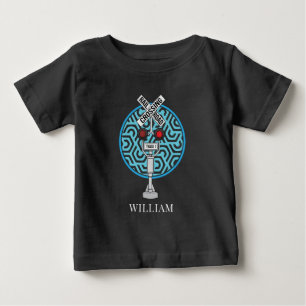 Rail Road Crossing Signal Custom Name Baby T-Shirt