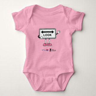 Rail Safety Week Look Both Ways Baby Bodysuit