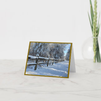 Rail Trail Winter Walk Note Card