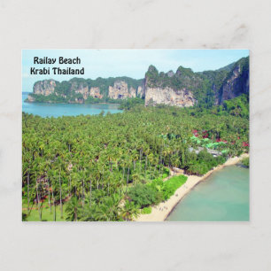 Railay Beach Krabi Thailand Postcard