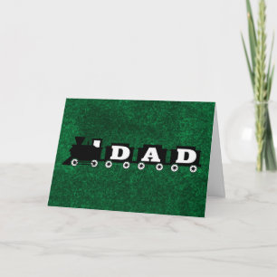 Railfan Dad Train Fathers Day Card