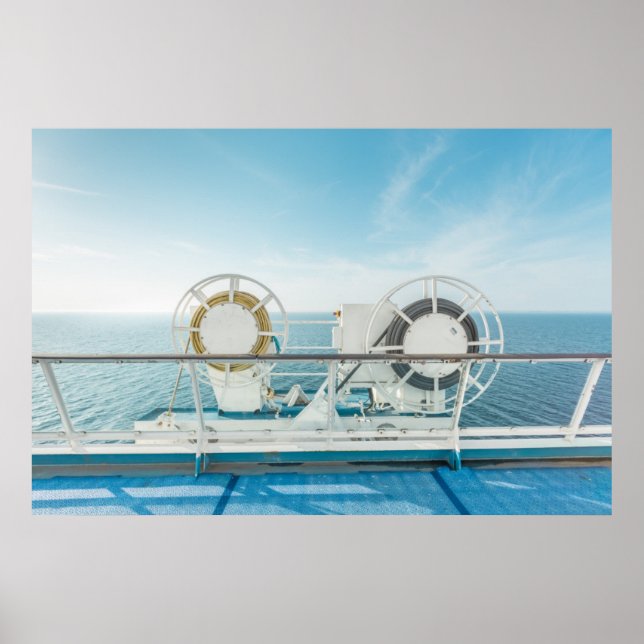 Railing Of A Cruise Ship Poster (Front)