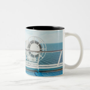 Railing Of A Cruise Ship Two-Tone Coffee Mug