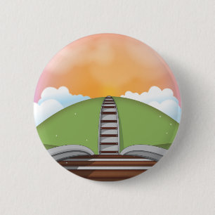 Railroad 2 Inch Round Button